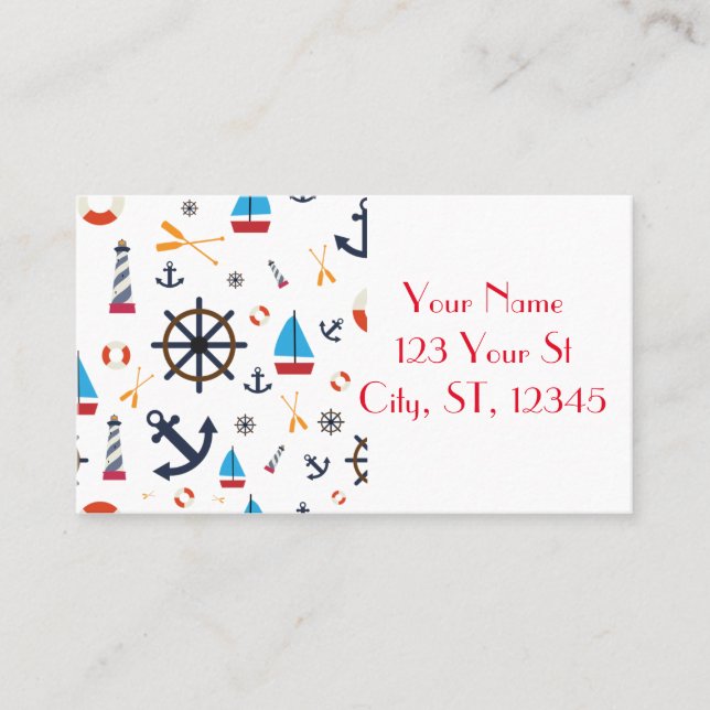 Cartão De Visita Tema náutico Thunder_Cove (Frente)