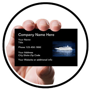 Cartão De Visita Tema Náutico Yacht Boat