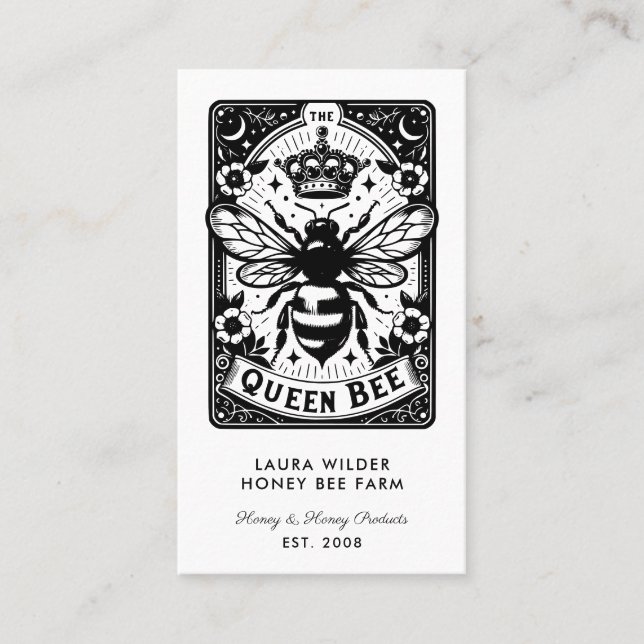 Cartão De Visita Tema Tarot Bee Abelhas Apiárias Abelhas (Frente)