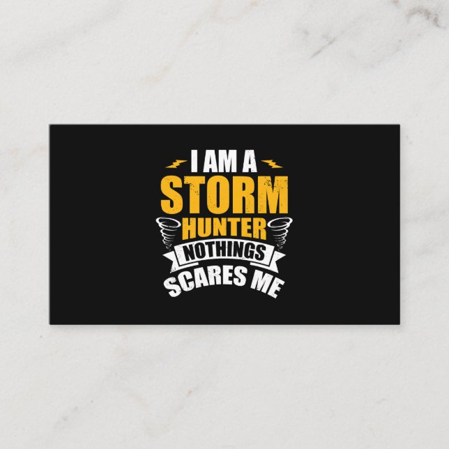 Cartão De Visita Tempestade Hunter Design para Tornado Hunter Storm (Frente)