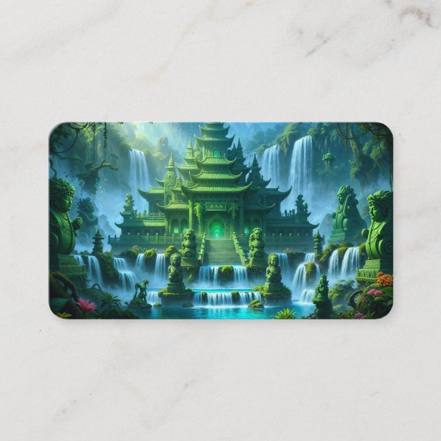 Cartão De Visita Temple Castle of the Secret Jade Throne Bookmark (Frente)