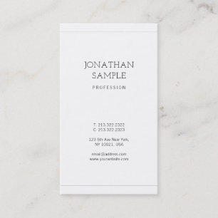 Cartão De Visita Tendência da Planta Elegante de Design Limpo Moder