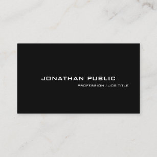 Cartão De Visita Tendência de Design minimalista branco-preto elega