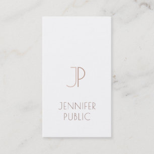 Cartão De Visita Tendência de Design Moderna Elegante Simples Monog