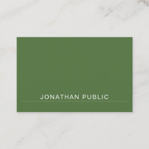 Cartão De Visita Tendência Design verde minimalista moderna e elega