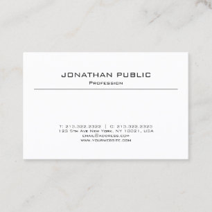 Cartão De Visita Tendência Mínima de Planeamento Moderno e Elegan