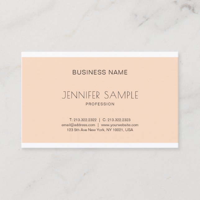 Cartão De Visita Tendência moderna e elegante de Design de gráficos (Frente)