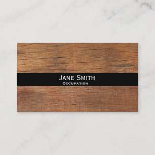 Cartão De Visita Tendência moderna na moda de madeira natural perso
