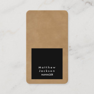 Cartão De Visita Tendência Profissional Moderna Castanho-Claro-Pret