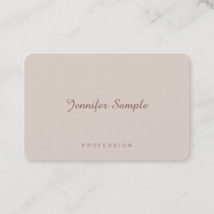 Cartão De Visita Tendência Simples e Simples de Script Elegante Mo