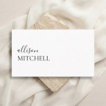 Tendy Girly Script Mínimo de Branco Sofisticado