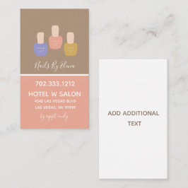 Cartão De Visita Tendy Minimalist Colorblock Nail Salon
