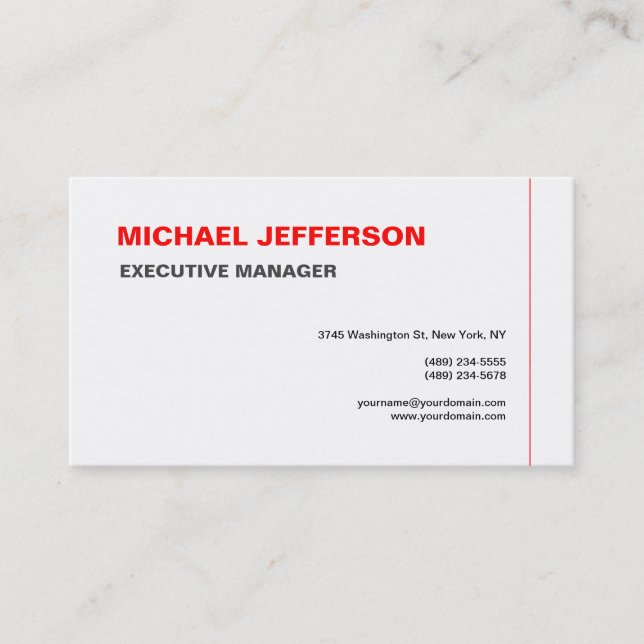 Cartão De Visita Tendy Modern Elegante Simples (Frente)