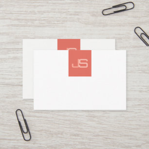 Cartão De Visita Tendy Modern Monogramed Elegant Modelo