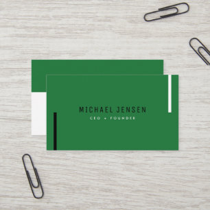 Cartão De Visita Tendy Na moda Pine Verde Moderno Mínimo