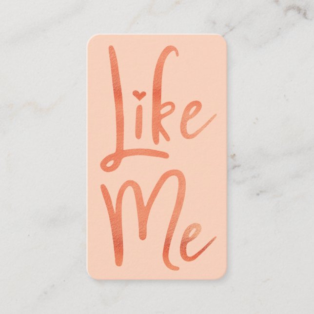 Cartão De Visita Tendy Pink Foil Brussel Script Como Eu Mídia Socia (Frente)