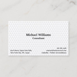 Cartão De Visita Tendy White Geométrico Padrão Moderno Na moda de Q