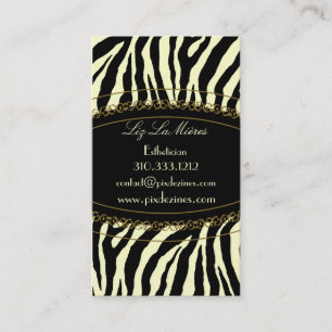 Cartão De Visita Tendy zebra print