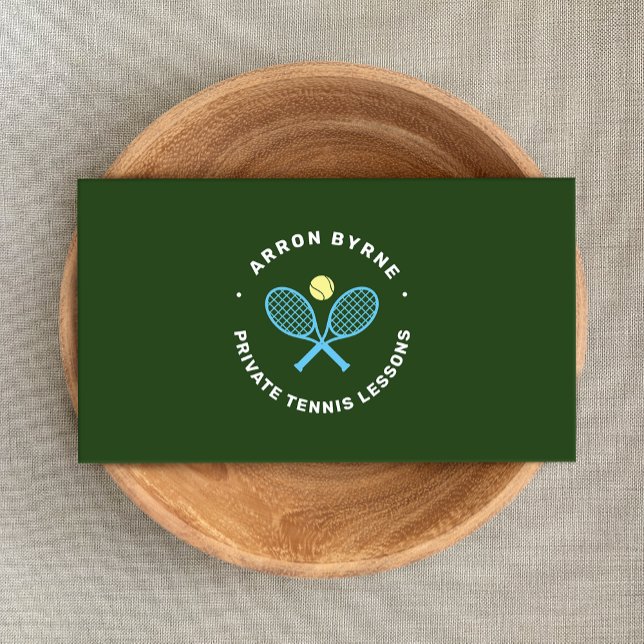 Cartão De Visita Tênis de Instrutor tênis Racket & Ball (Criador carregado)