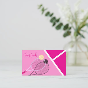 Cartão De Visita Ténis Simples Moderno Pastel Rosa