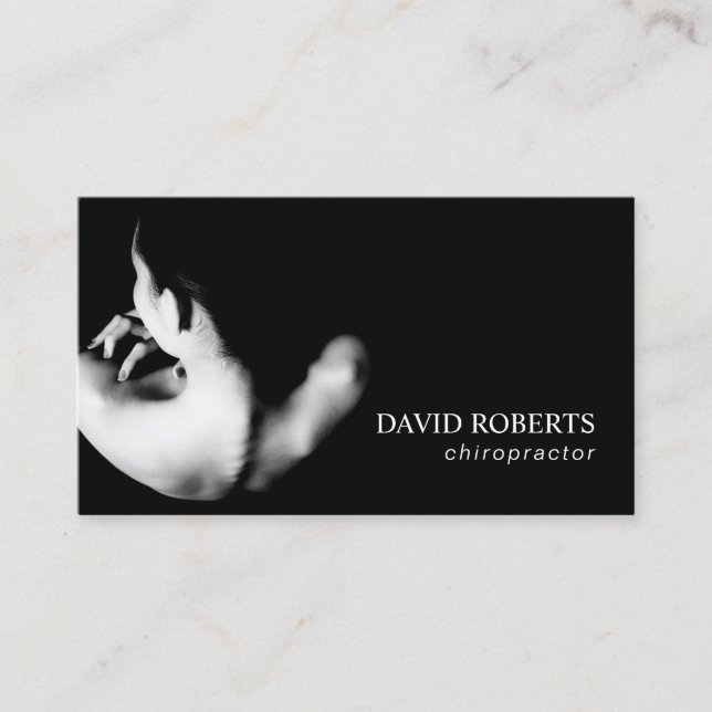 Cartão De Visita Terapeuta da quiroterapia do Chiropractor da (Frente)