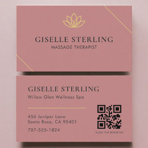 Cartão De Visita Terapeuta de Massagem Código QR