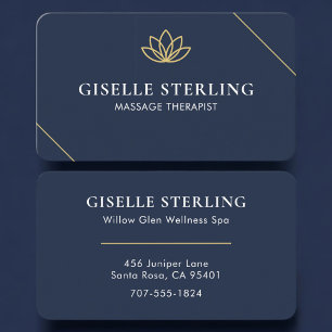 Cartão De Visita Terapeuta de Massagem Lotus Profissional