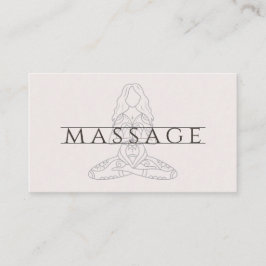 Cartão De Visita Terapeuta de Massagem Moderna Pose de Lótus