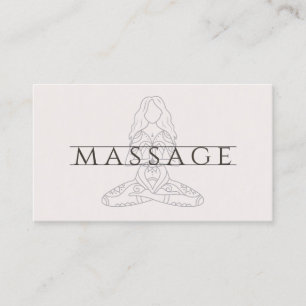 Cartão De Visita Terapeuta de Massagem Moderna Simples Elegante Pos
