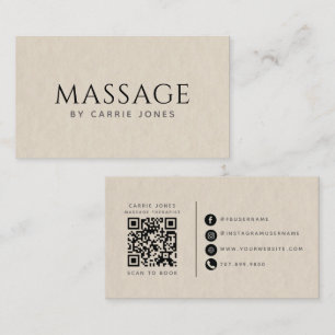 Cartão De Visita Terapeuta de Massagem Simples