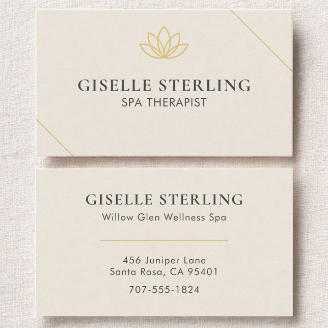Cartão De Visita Terapeuta de Spa (Criador carregado)