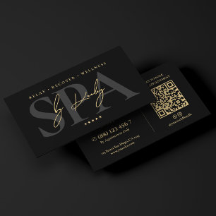 Cartão De Visita Terapeuta de Spa de Massagem Retiro de Bem-Estar P