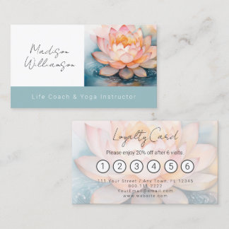 Cartão De Visita Terapeuta Moderno Spa Yoga Zen Flor de Lótus Leald