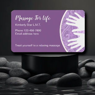 Cartão De Visita Terapeuta na moda da massagem