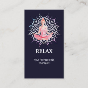 Cartão De Visita Terapeuta Reiki Master Relax Moderno Terapia Chakr