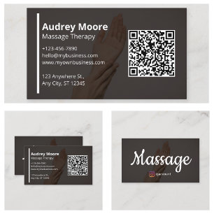 Cartão De Visita Terapeutas de Massagem Praticantes de Reiki Quirop