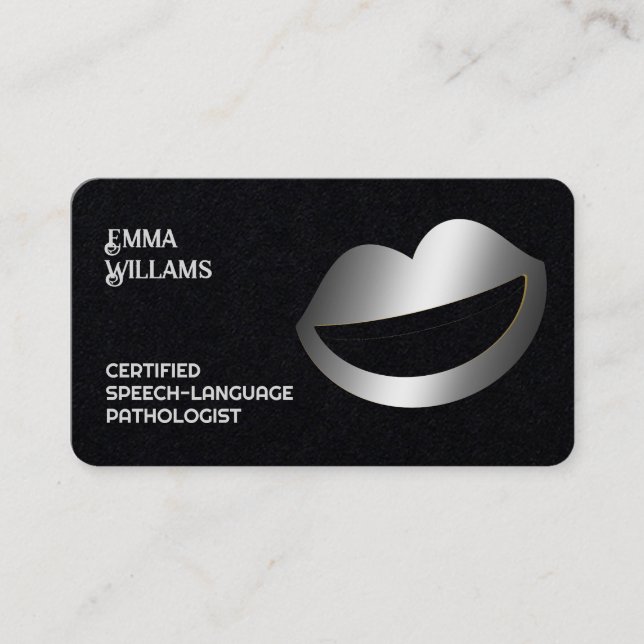 Cartão De Visita Terapêutica de Língua de Voz (Frente)