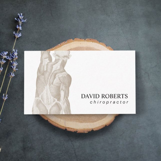 Cartão De Visita Terapêutica de Massagem Chiropractic (Criador carregado)