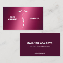 Cartão De Visita 🦴 Terapêutica de Massagem de Chiropractor