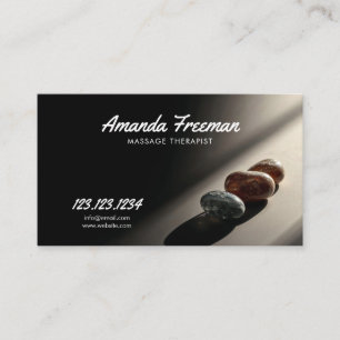 Cartão De Visita Terapêutica De Massagem De Relaxação Profunda Com