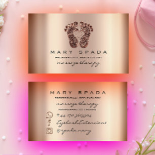 Cartão De Visita Terapêutica De Massagem Reflexologia Pés Instagr