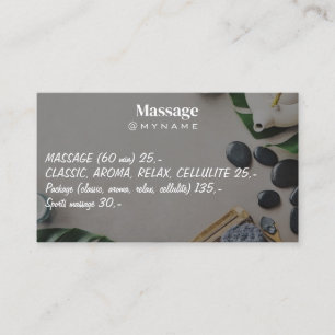 Cartão De Visita Terapêutica de Massagem Terapêutica Terapêutica Mã