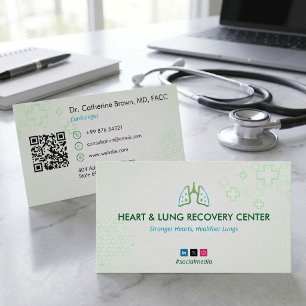 Cartão De Visita Terapêutica de recuperação cardíaca e pulmonar V
