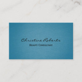 Cartão De Visita Terapêutica Mínima Moderna de Bela Cheia Aqua