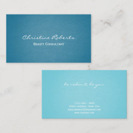 Cartão De Visita Terapêutica Moderna Elegante De Bela Teal Turquesa