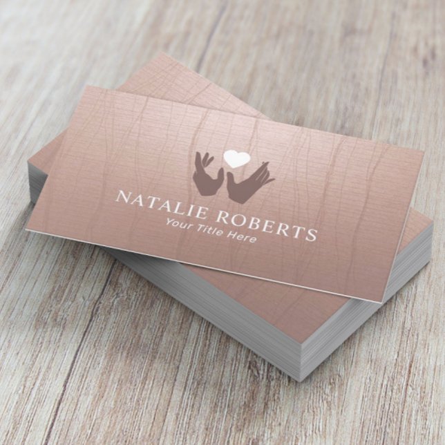 Cartão De Visita Terapêutica para a cicatrização de mãos e massagem (Criador carregado)