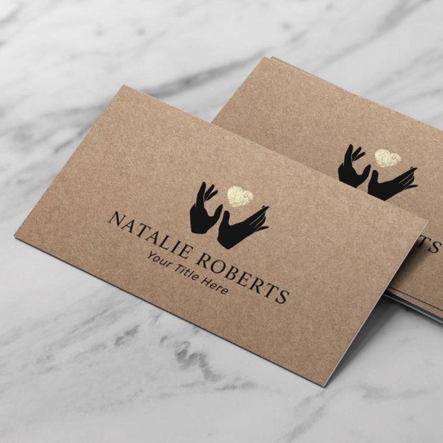 Cartão De Visita Terapêutica para cicatrização de mãos e massagem c (Criador carregado)