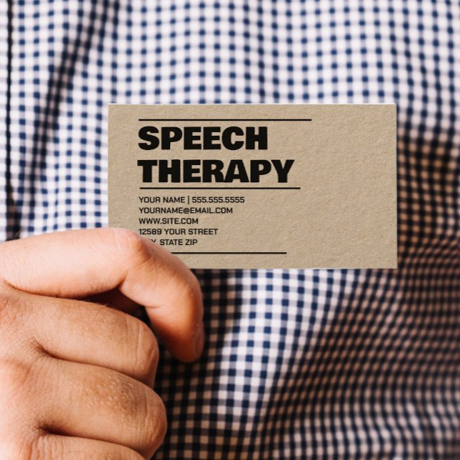 Cartão De Visita Terapia de fala (SLP Speech Therapist Business Cards)