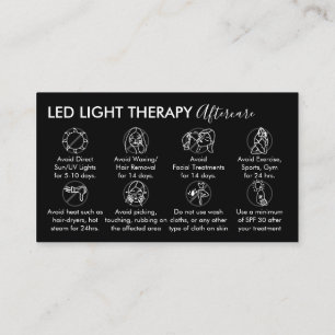 Cartão De Visita Terapia de Luz Led Preta e Branca - Cuidados Pós T