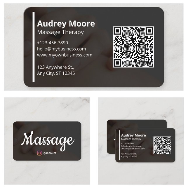 Cartão De Visita Terapia de Massagem (Massage Therapy Business Card
)